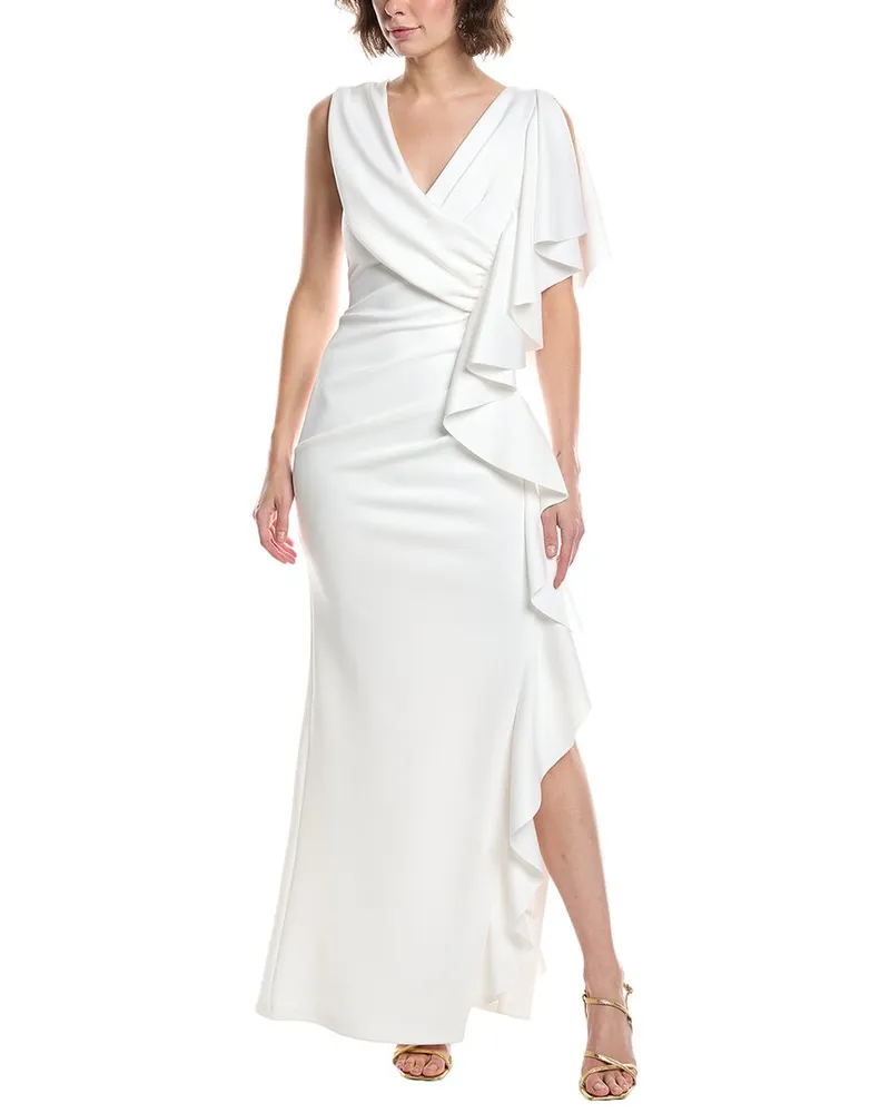 Black Halo Morwen Scuba Gown White