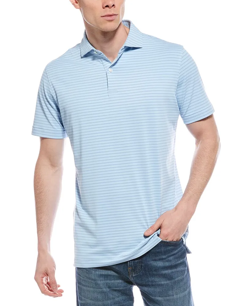 Peter Millar Bridge Performance Jersey Polo Shirt Blue