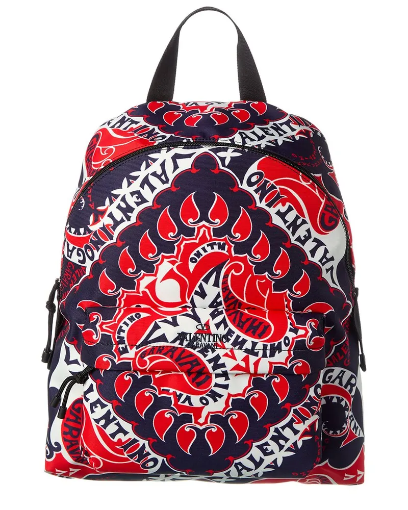 Valentino Garavani Canvas Backpack Blue