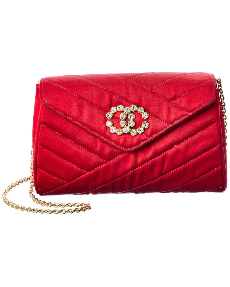 Chanel Red Satin CC Single Flap Shoulder Bag (Authentic Pre-Loved Nocolor
