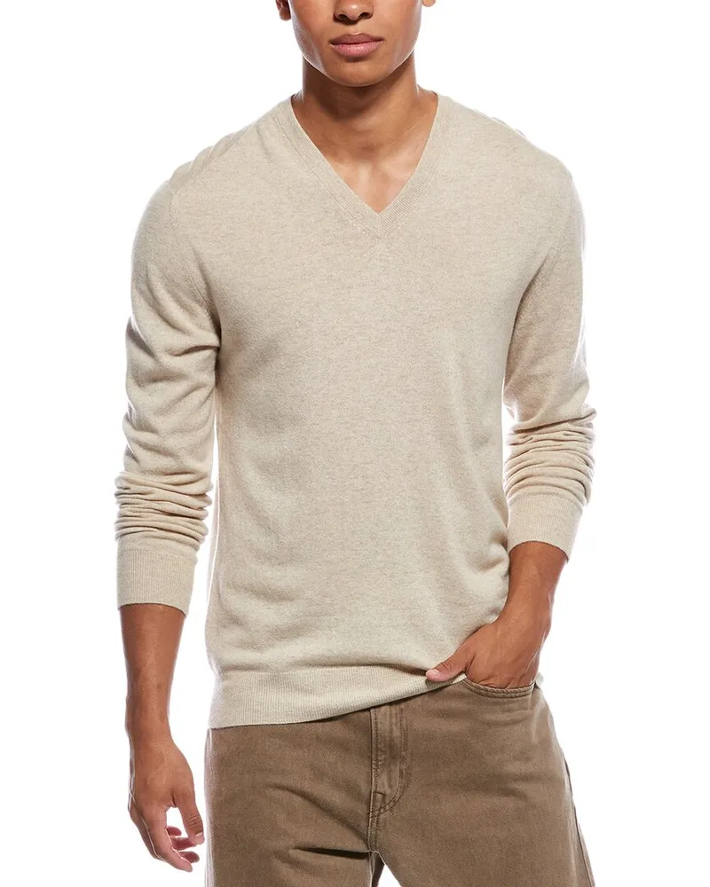 N.Peal Baby Cashmere V-Neck Sweater Nocolor