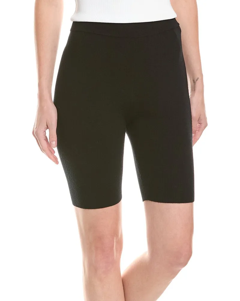 Michael Kors Wool-Blend Bike Short Black