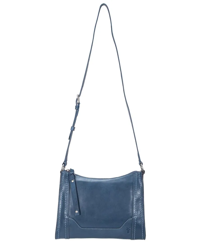 Frye Melissa Leather Crossbody Grey