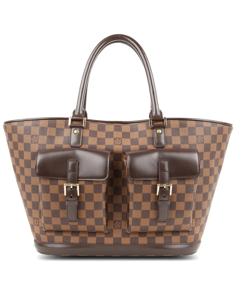Louis Vuitton Damier Ebene Canvas Manosque GM (Authentic Pre-Loved Brown
