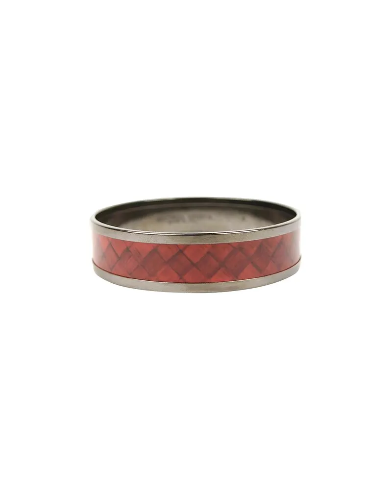 Bottega Veneta Woven Bangle Bracelet Red