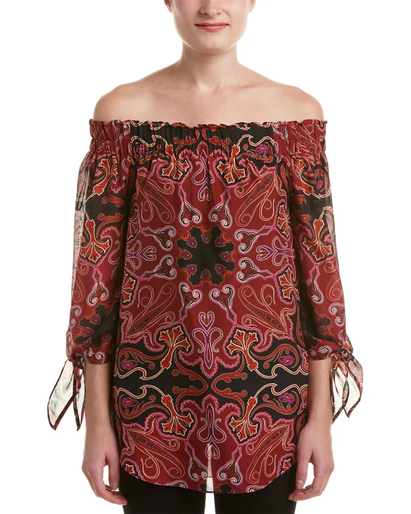 Rachel Zoe Deanna Silk Top Red