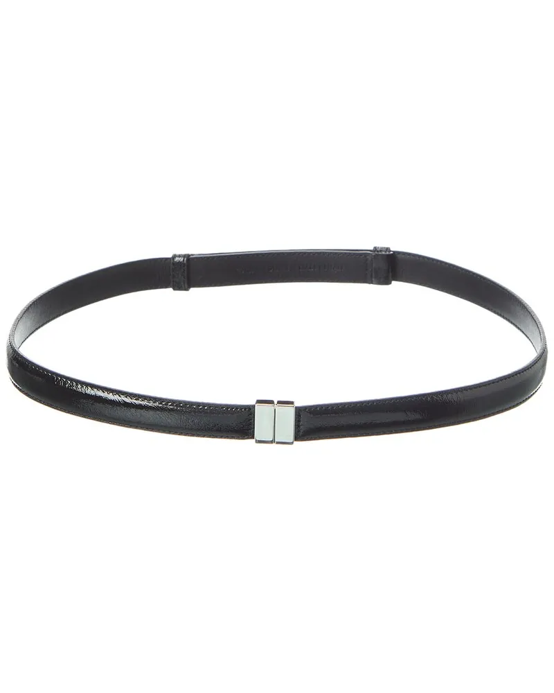 Totême Slide Clasp Leather Belt Black