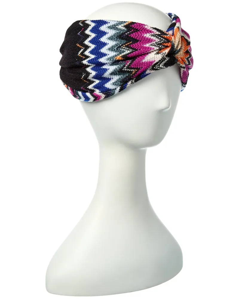Missoni Wool-Blend Headband Blue
