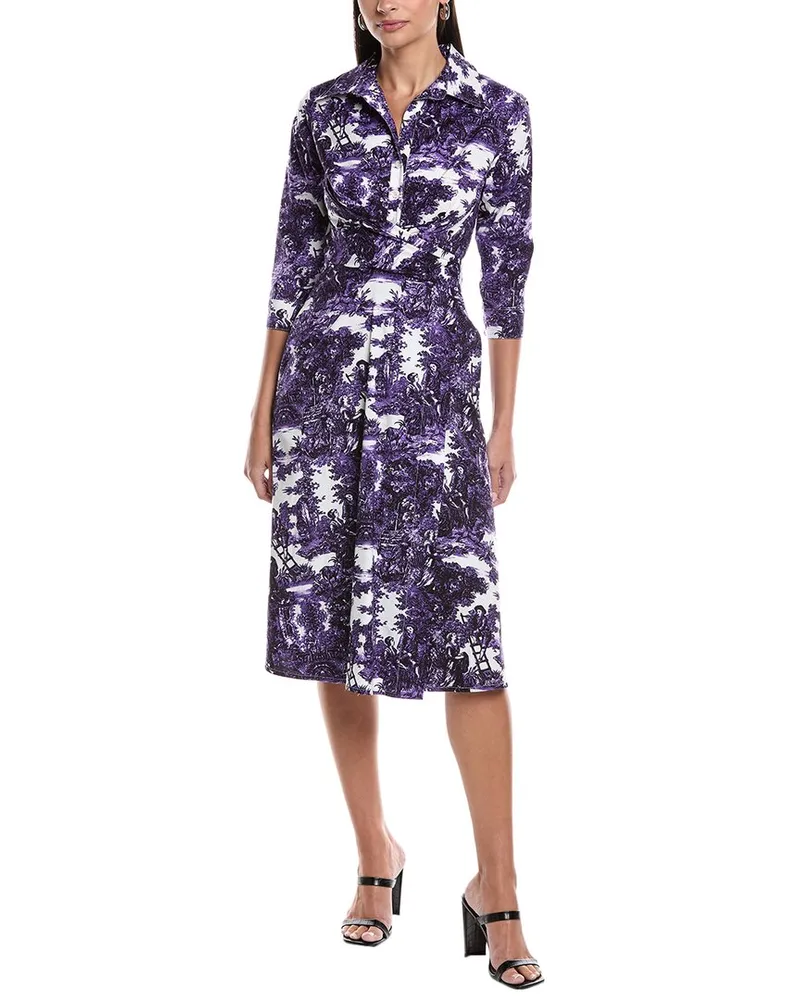 Samantha Sung Olivia Shirt Dress Purple