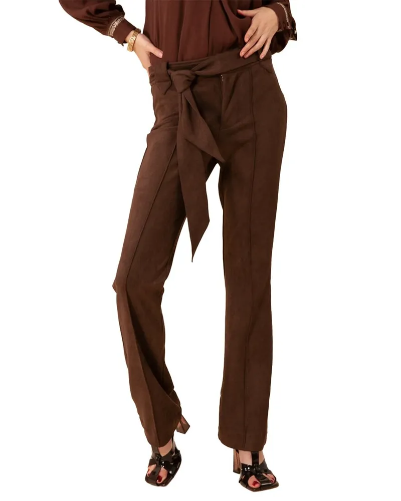 Hale Bob Straight Ultra Suede Pant Nocolor