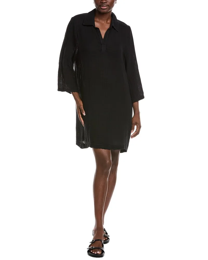 Michael Stars Kini Collared Tunic Dress Black