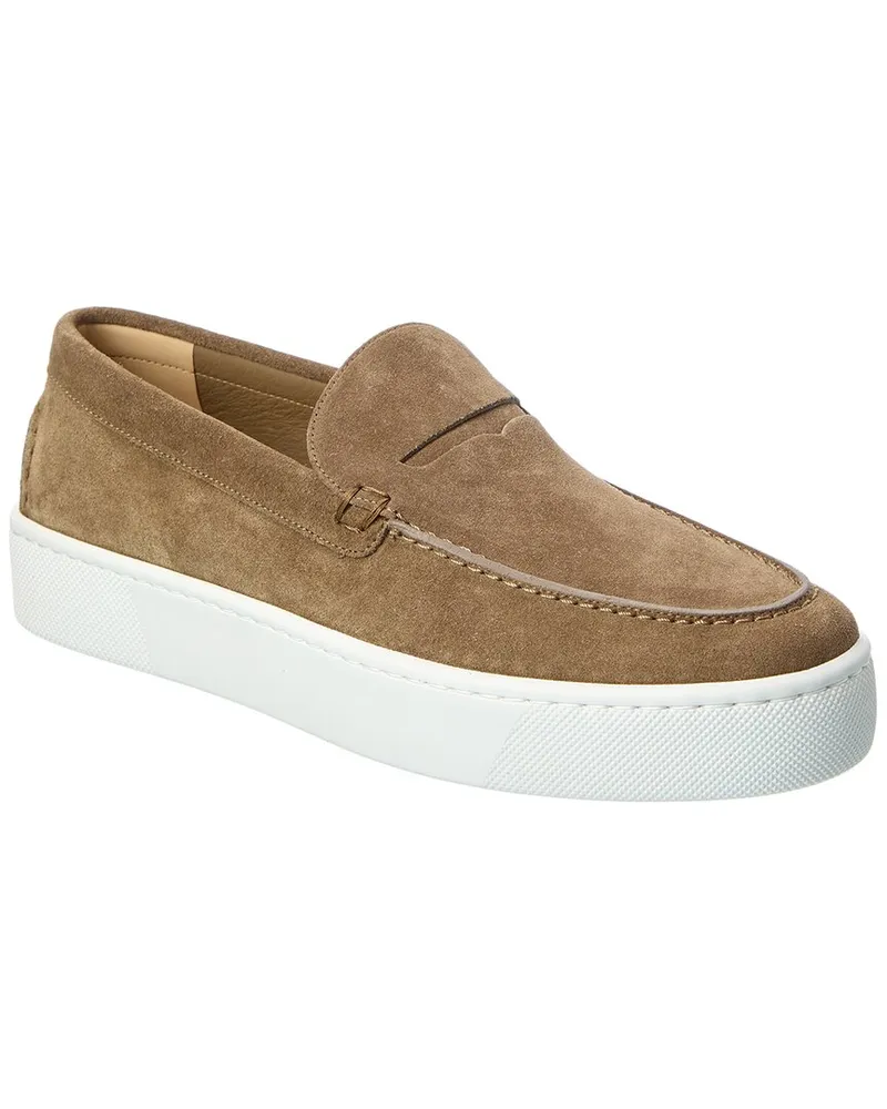 Christian Louboutin Paqueboat Suede Platform Sneaker Green