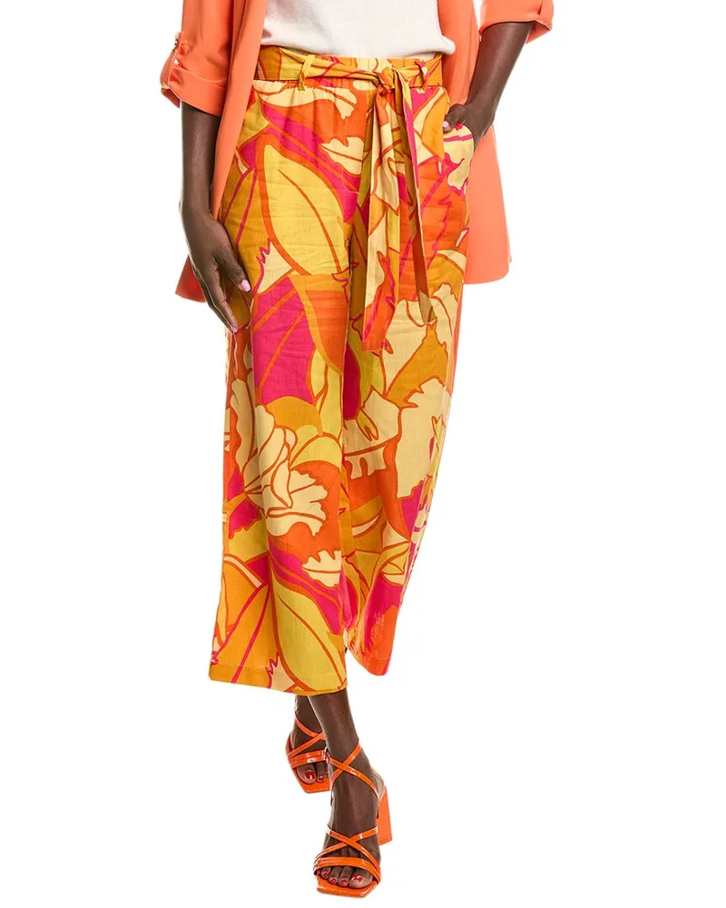 Joseph Ribkoff Linen-Blend Pant Orange