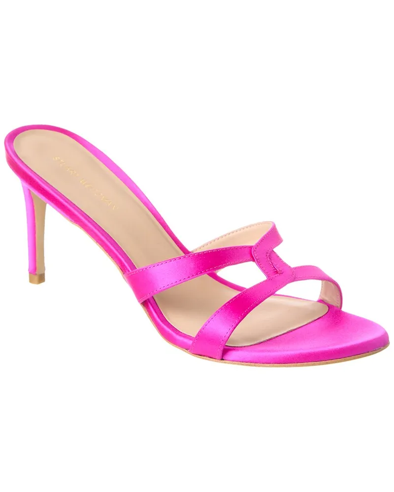 Stuart Weitzman Soiree Sleek 75 Satin Sandal Pink