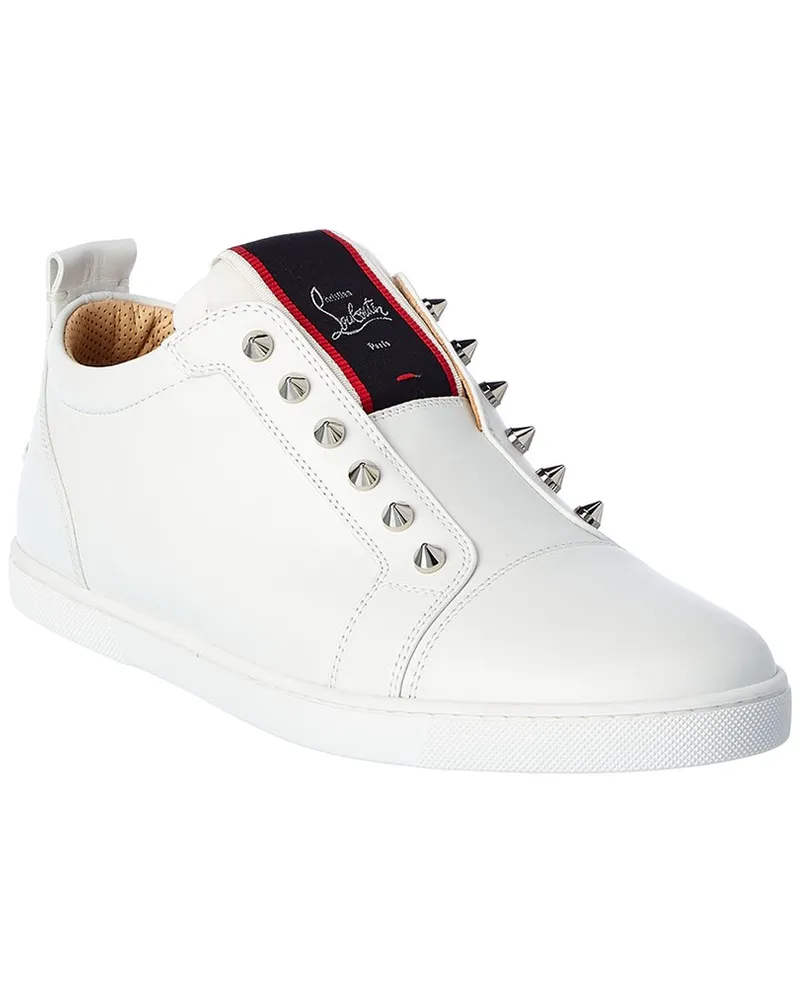 Christian Louboutin P.A.V. Fique Leather Sneaker White