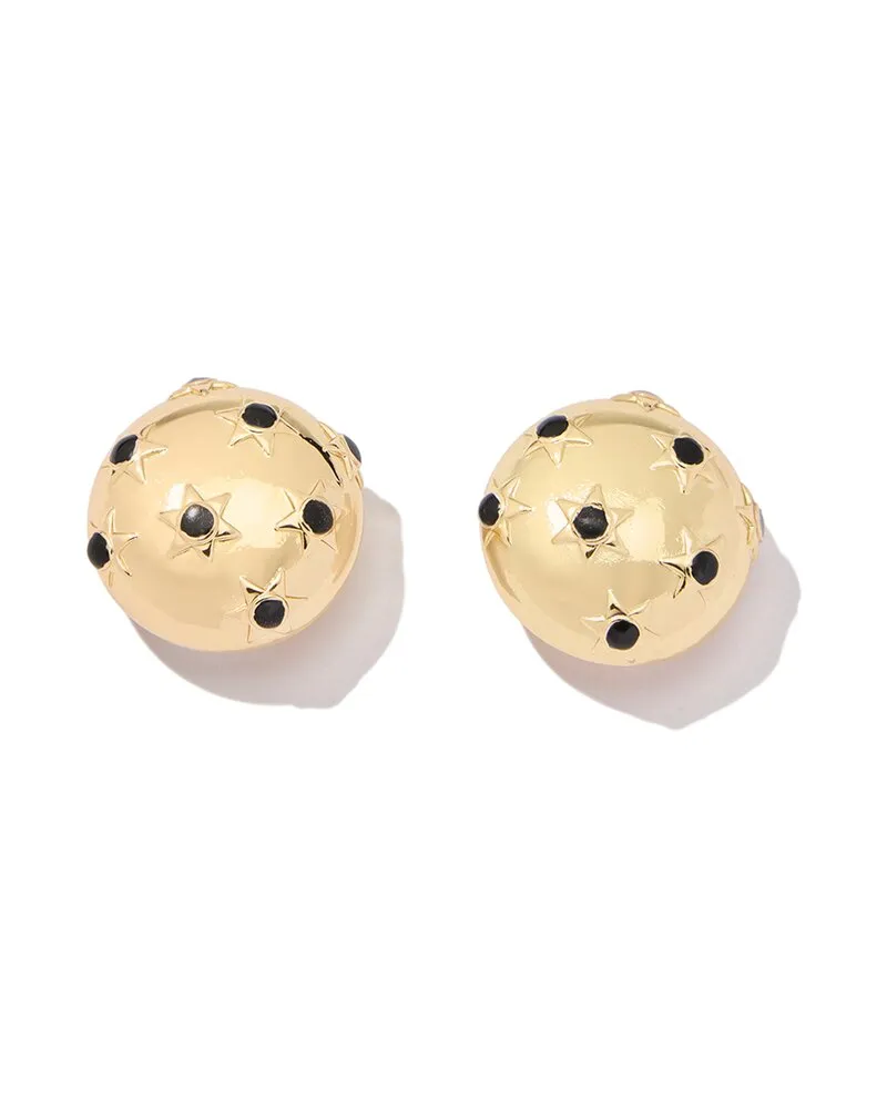 Carolina Herrera New York Starburst Dome Clip-On Earrings Nocolor