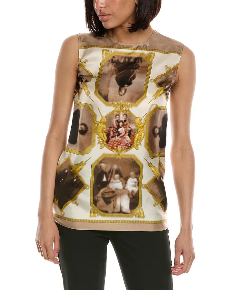 Burberry Montage Silk Top Brown
