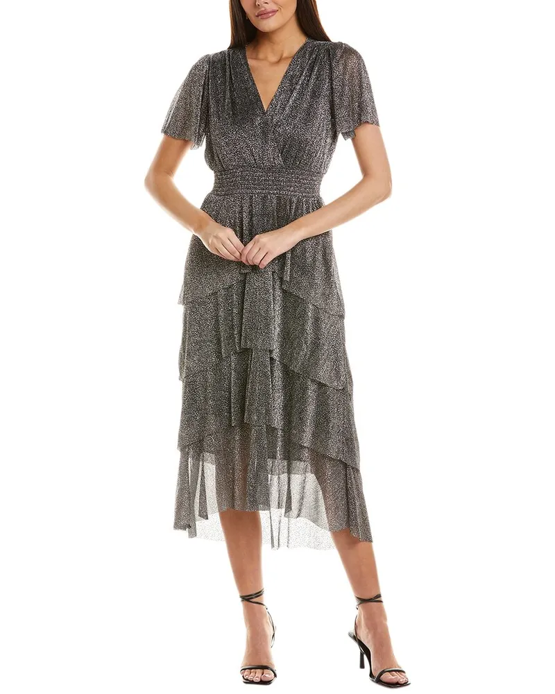 Vince Camuto V-Neck Tiered Maxi Nocolor
