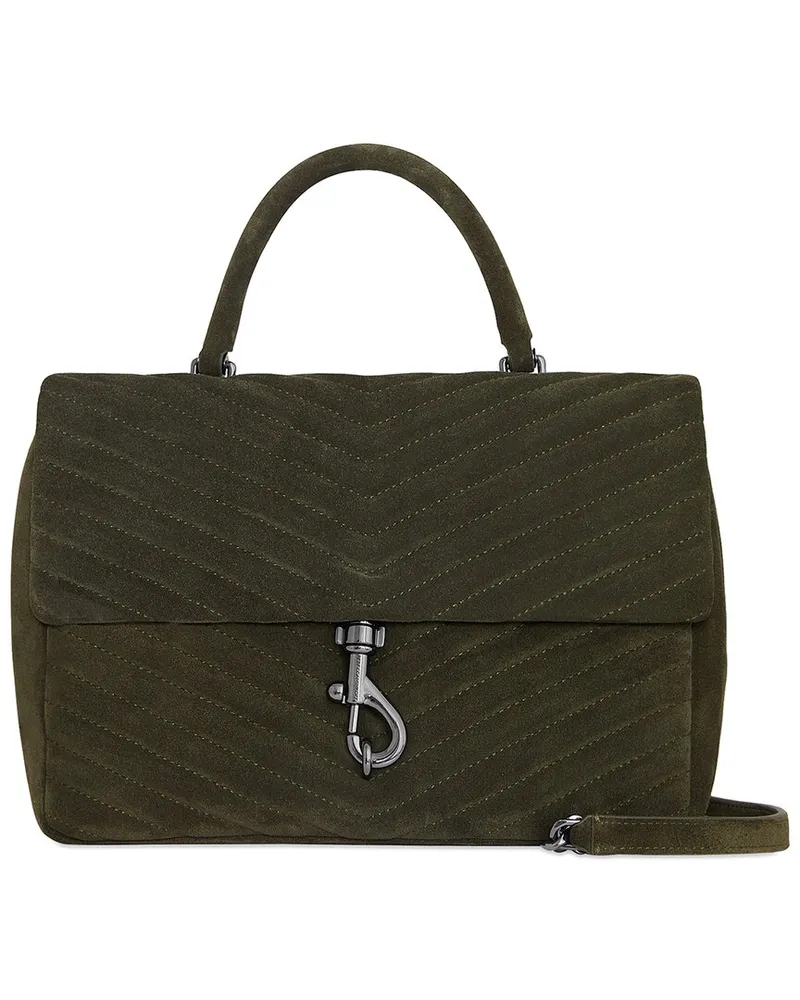 Rebecca Minkoff Edie Chevron Quilt Leather Shoulder Bag Green