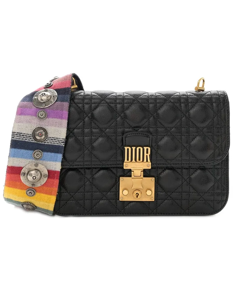 Dior Black Cannage Leather Large Dioraddict Flap J'Adior Strap (Authentic Pre-  Loved Nocolor