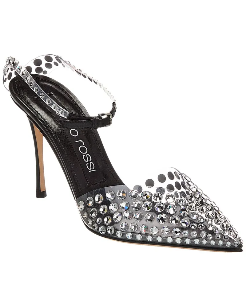 Sergio Rossi Godiva Vinyl & Leather Pump Black
