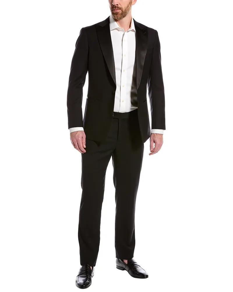 Roberto Cavalli 2pc Slim Fit Wool Suit Nocolor