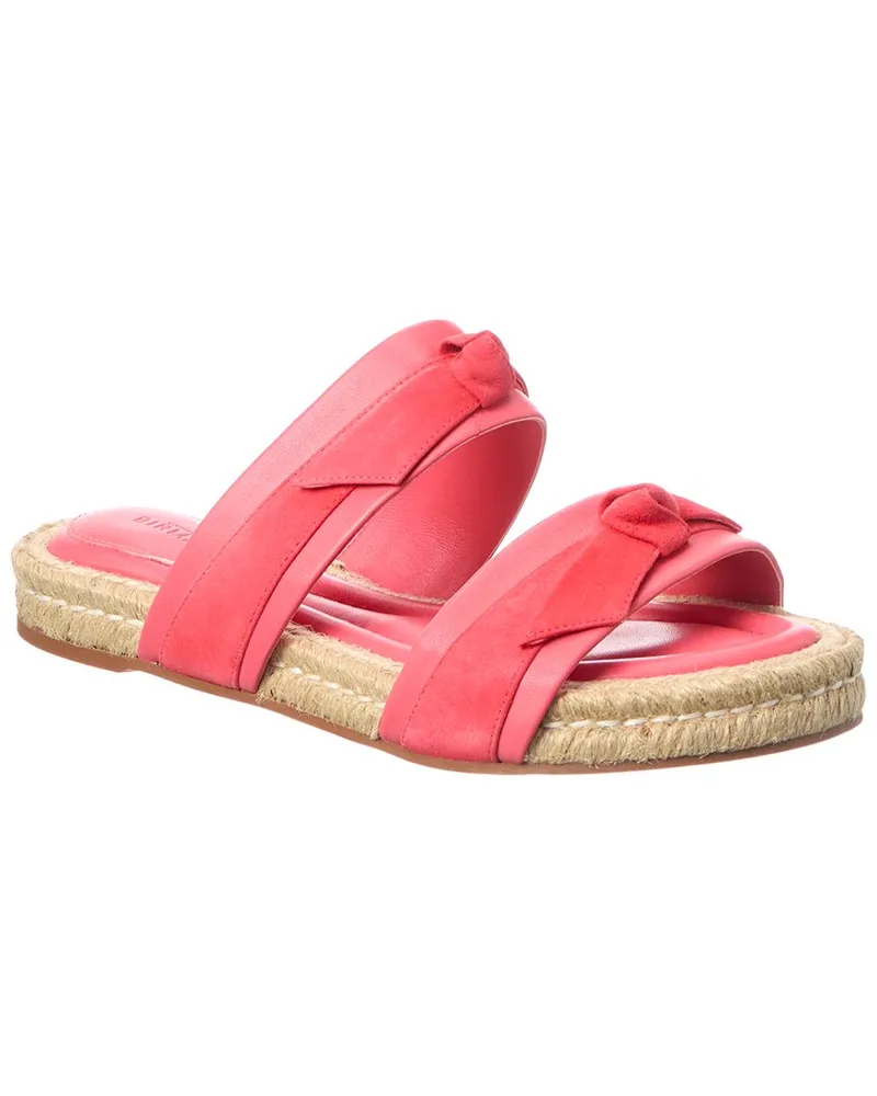 Alexandre Birman Clarita Leather & Suede Espadrille Pink