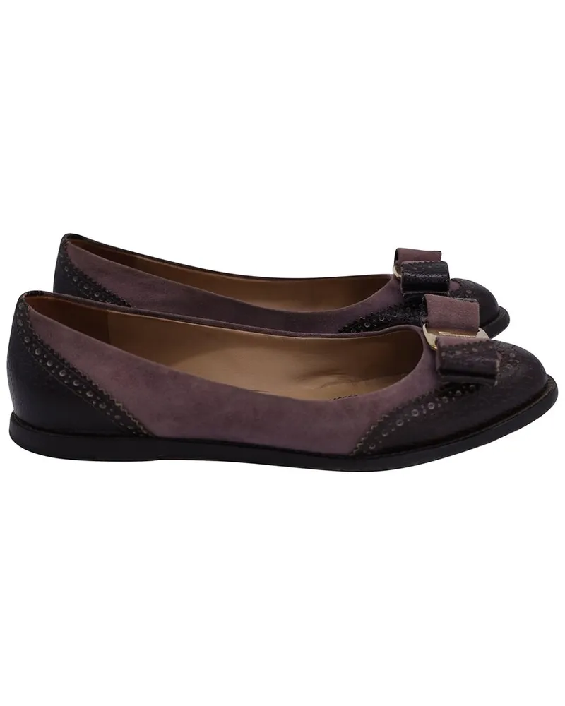 Ferragamo Women's Leather Vara Bow Ballet Flat, Size US Authentic Pre-  Loved Nocolor