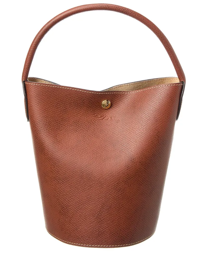 Longchamp Épure Small Leather Bucket Bag Brown