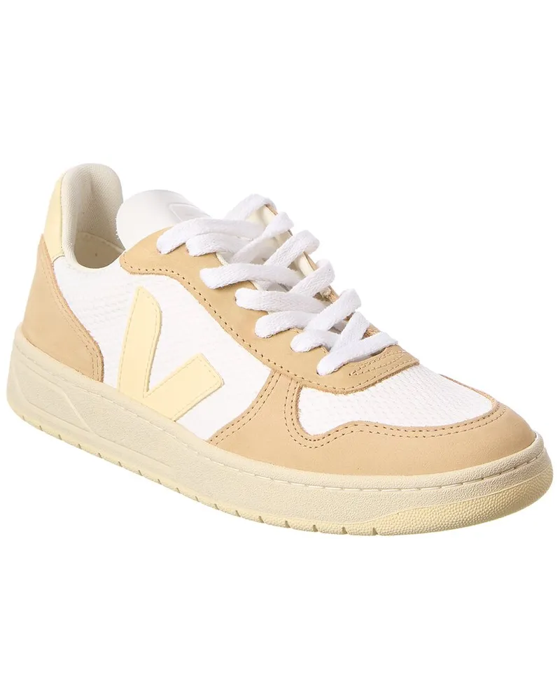 VEJA V-10 Leather & Mesh Sneaker v-10 White
