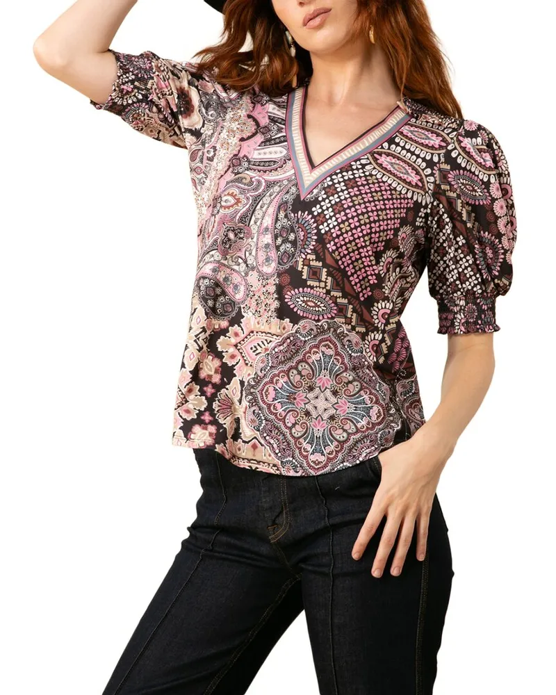 Hale Bob Frances Blouse Black