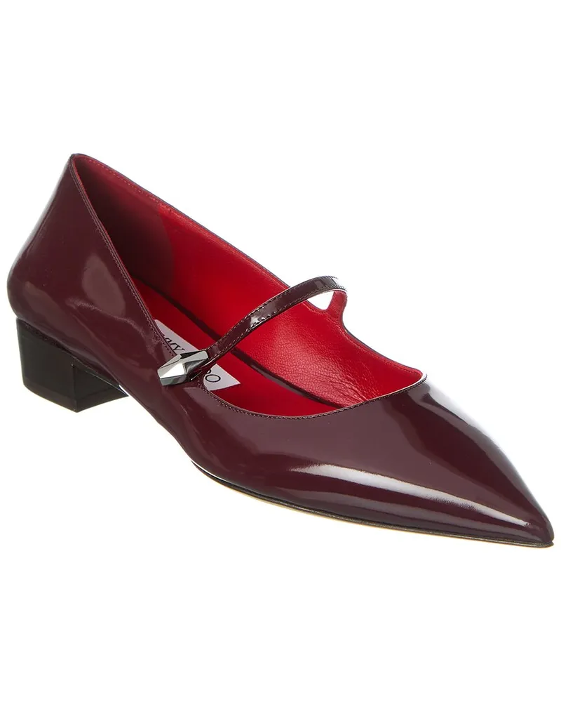 Jimmy Choo Carolyn Patent Ballet Flat Red