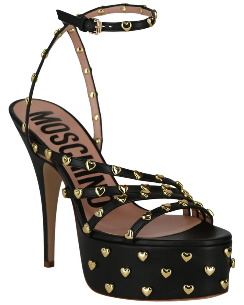 Moschino Leather Sandal Black