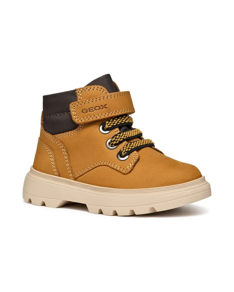 Geox Kiddartah Leather Bootie Yellow