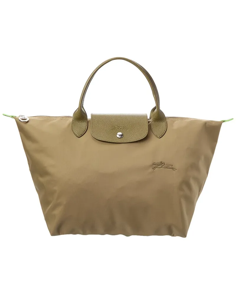 Longchamp Le Pliage Green Medium Canvas Handbag Green