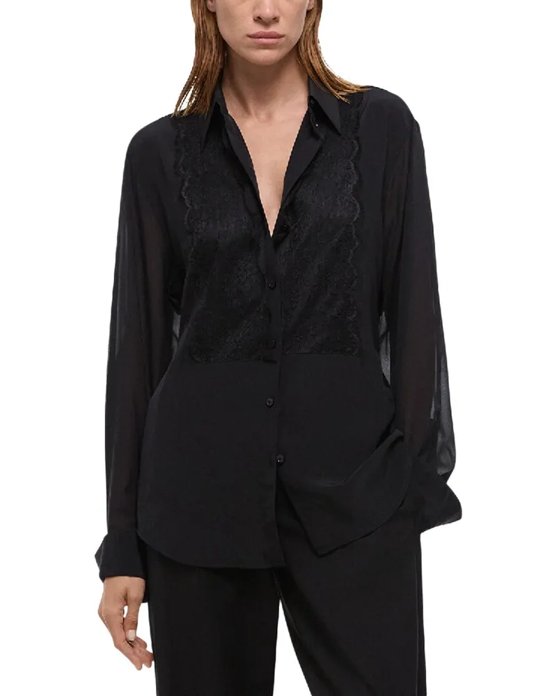 Helmut Lang Lace Relaxed Shirt Nocolor