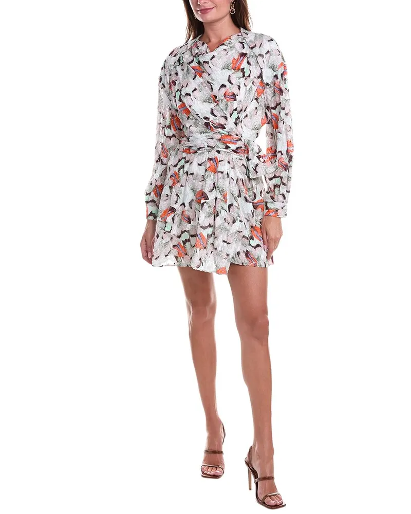 IRO Cedari Silk-Blend Mini Dress Green