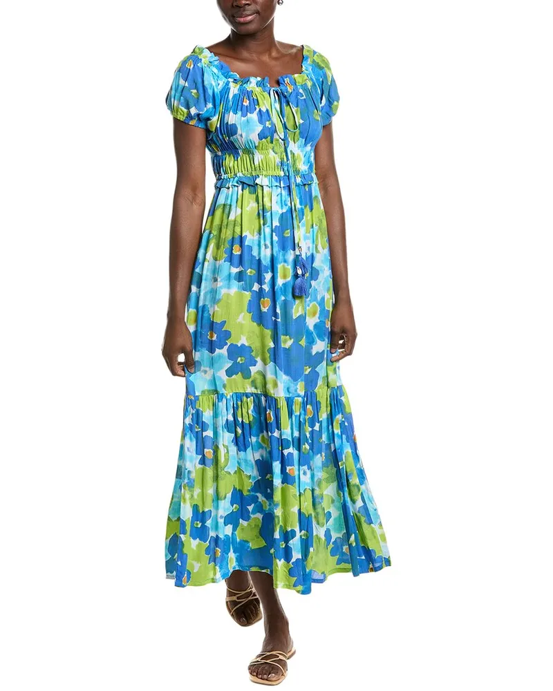 Tiare Hawaii Blossom Maxi Dress Blue