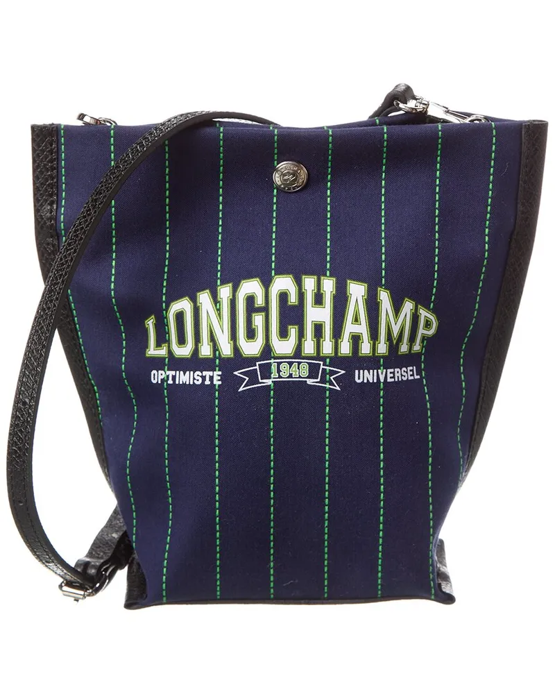 Longchamp Essential Extra Small Canvas Crossbody Bag Blue