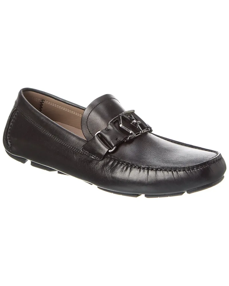 Ferragamo Peter Leather Driver Black