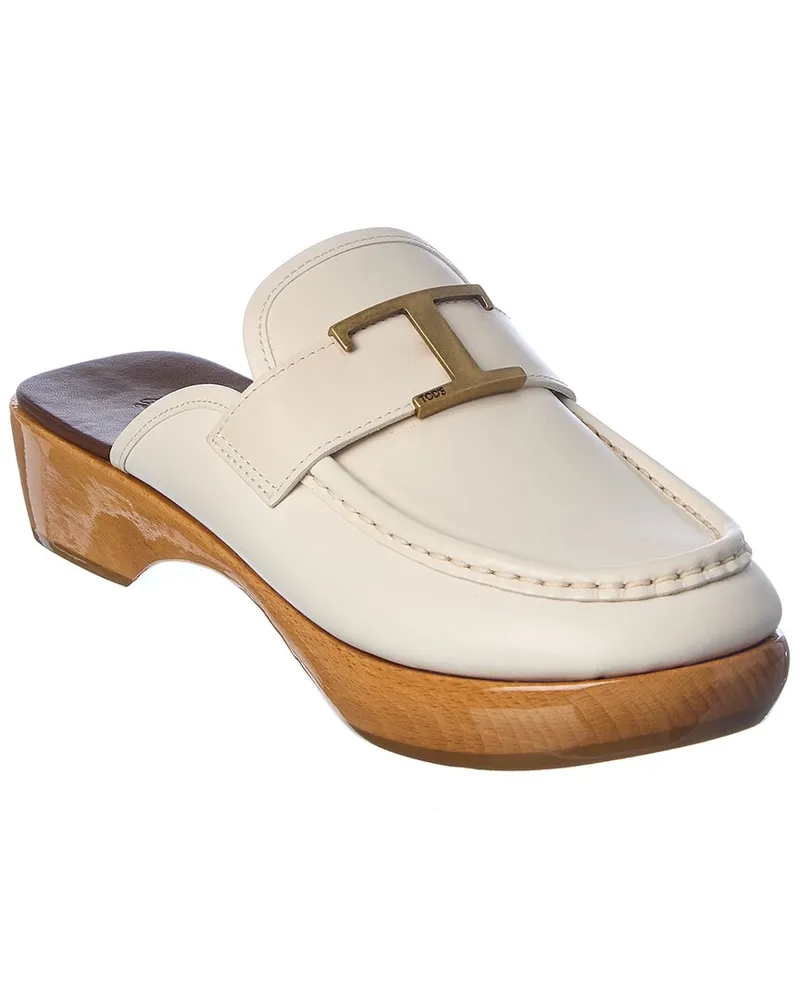 TOD'S TODs Logo Leather Mule Brown