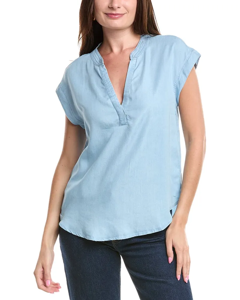 Vince Camuto Placket Top Blue