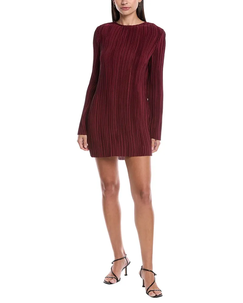 Rebecca Minkoff Pleated Mini Dress Red