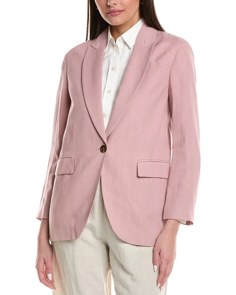 Brunello Cucinelli Linen-Blend Blazer Nocolor
