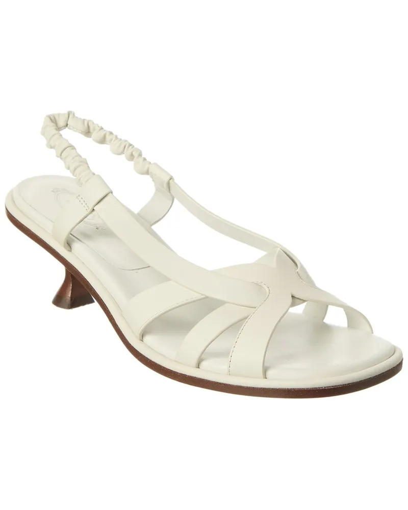 TOD'S TOD’s Leather Slingback Sandal White