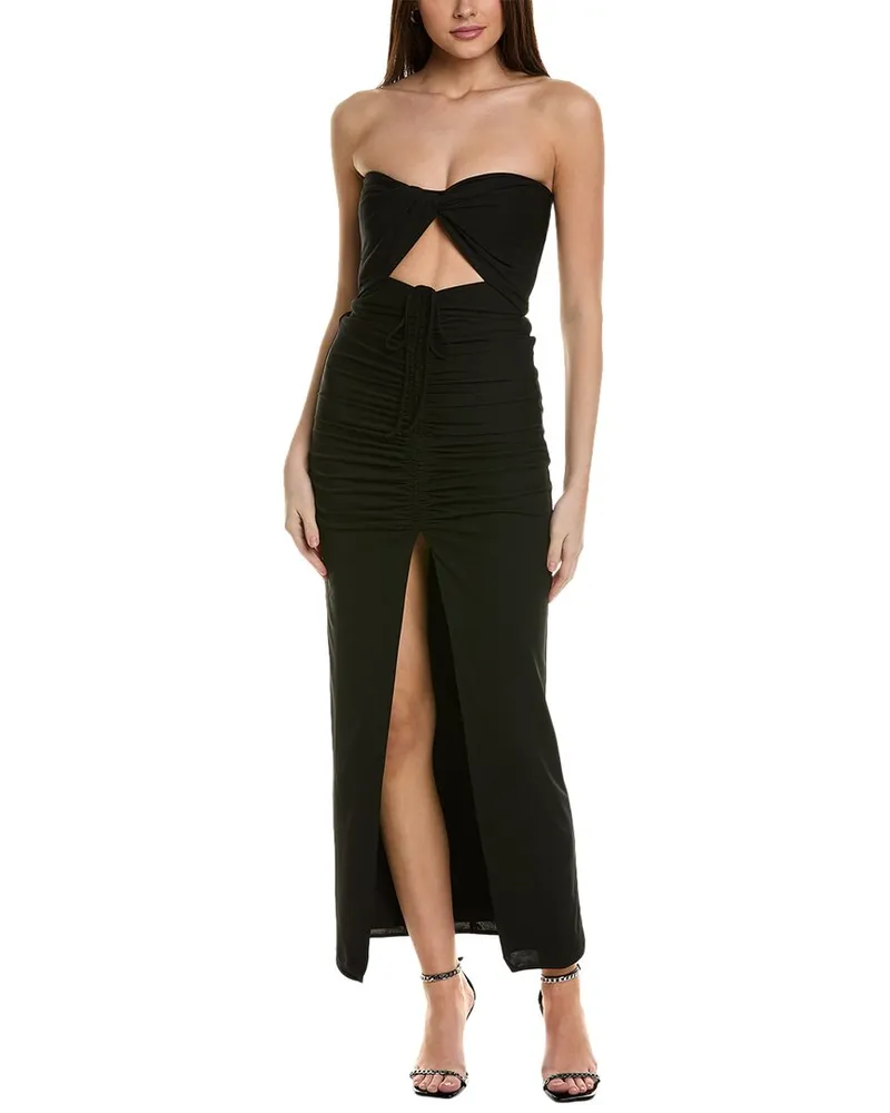 NICHOLAS Skylar Twist Front Cut Out Gown Black