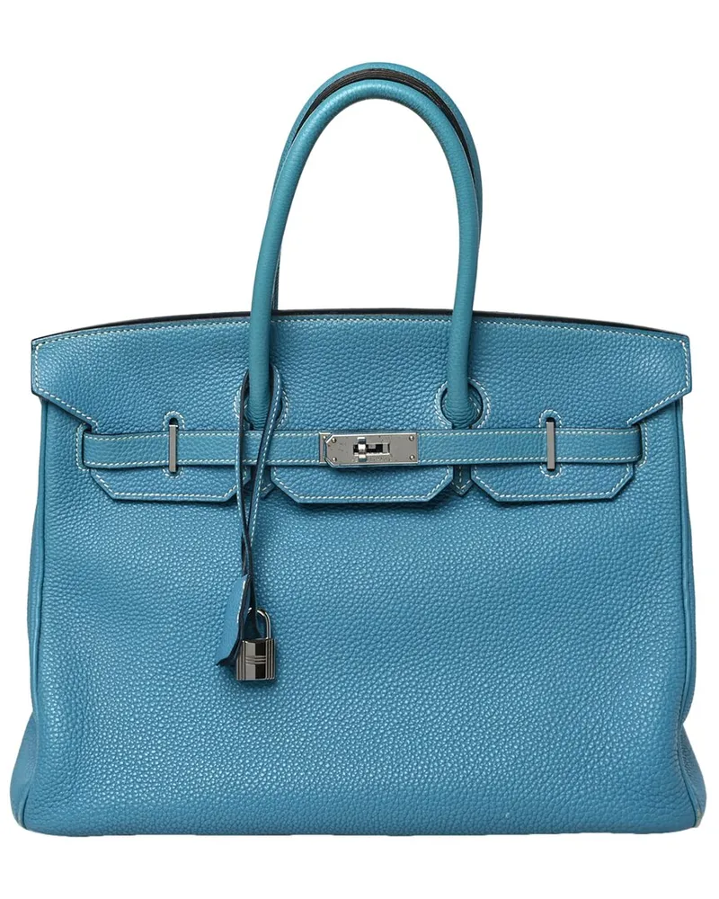 Hermès Blue Jean Togo Leather Birkin 35 (Authentic Pre-Loved Nocolor