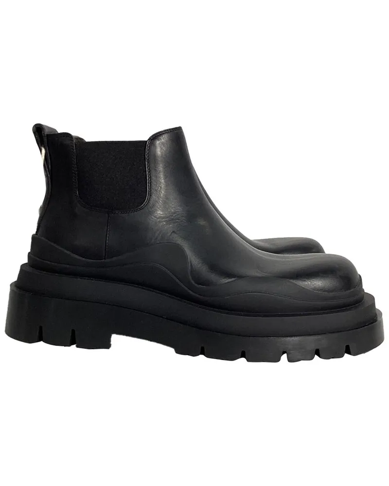 Bottega Veneta Women's Leather Tire Ankle Chelsea Boot (Authentic Pre-Loved Nocolor