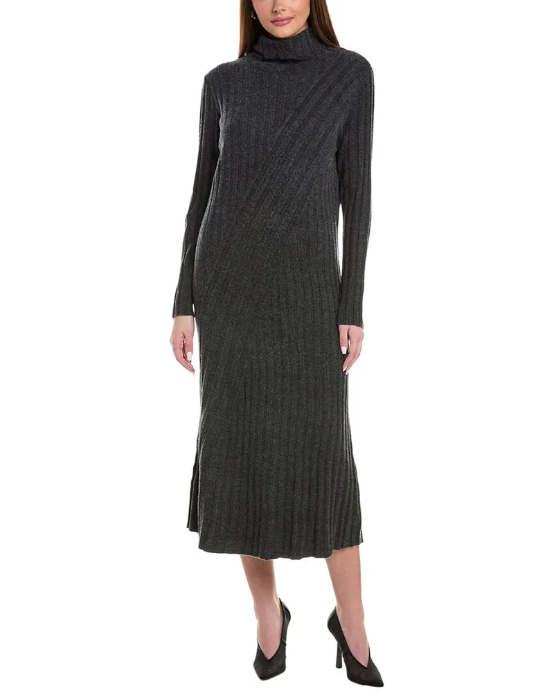 Reiss Cady Knitted Rib Wool & Cashmere-Blend Sweater Grey