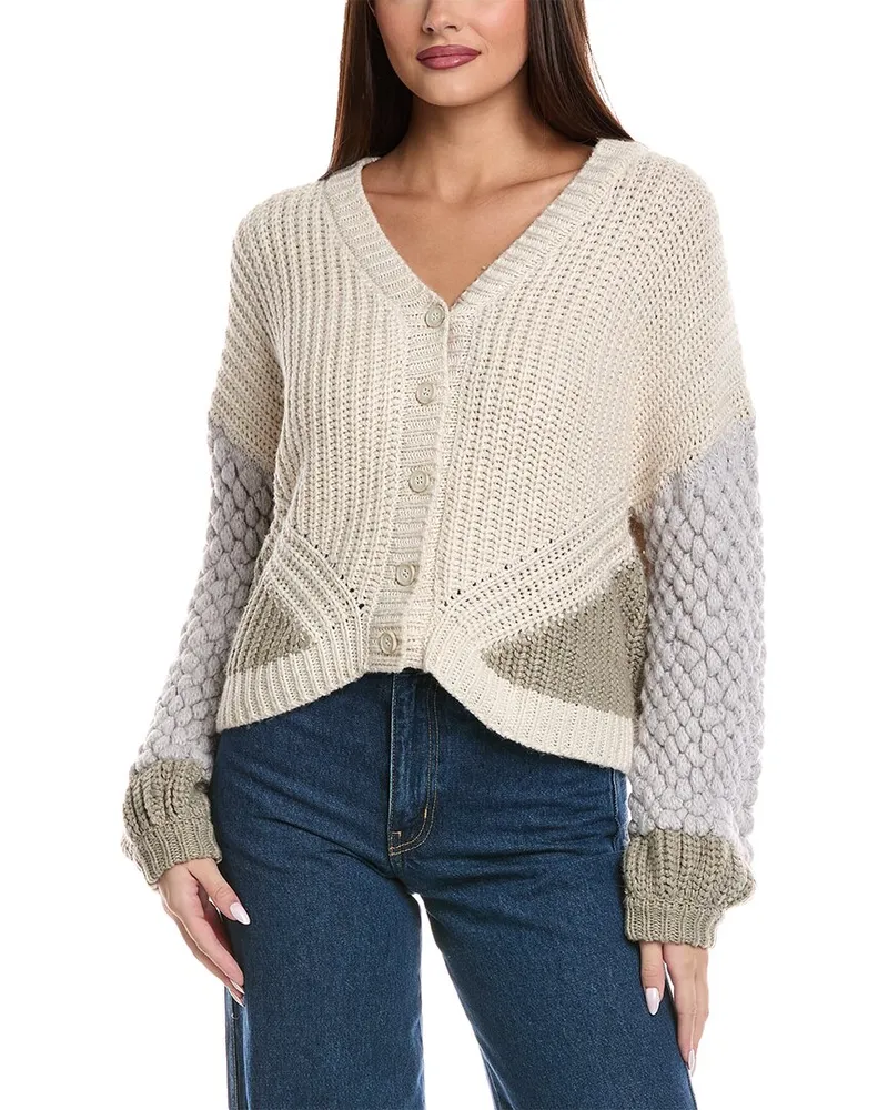 Splendid Margo Alpaca & Wool-Blend Cardigan White